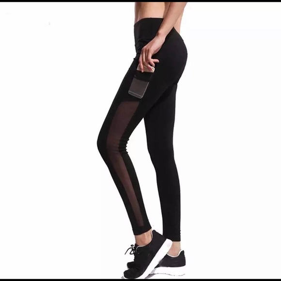 Olive Peel pants new brand! Mesh leggings/workout - Picture 4 of 7